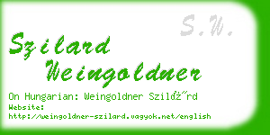 szilard weingoldner business card